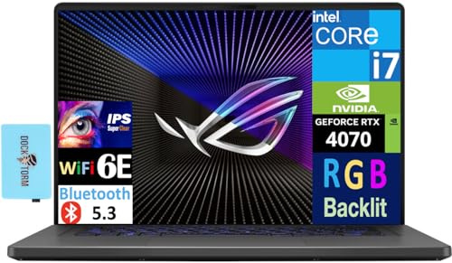 ASUS ROG Zephyrus G16 Gaming Laptop 16.0 165Hz IPS WUXGA Display (Intel i7-13620H, GeForce RTX 4070 8GB, 48GB DDR4, 2TB PCIe SSD, RGB KB, Thunderbolt 4, WiFi 6E, Win 11 Home) w/DKZ USB Port Expander