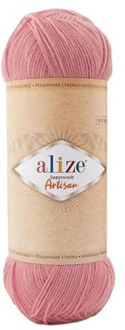 100g Sockenwolle Alize Superwash Artisan 75% Wolle Strickwolle Häkelgarn Farbwahl, Farbe:161 puderrosa