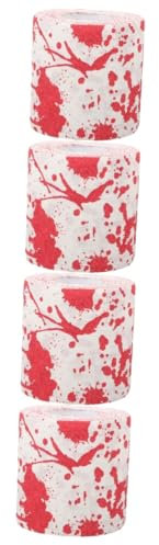 SEWOART 4rollen Blutige Halloween Toilettenpapierrolle Bedrucktes Klopapier Für Badezimmer-dekoration Und Gruselfeste Und Hautfreundlich Für Partys Oder