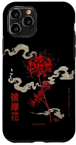 Hülle für iPhone 11 Pro Red Spider Lily im Japanische Retro Harajuku Ästhetik Stil