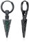 MEDWISE Pfeilspitze Schwarz Creolen Ohrringe 925 Sterling Silber Keltische Ohrringe Herren Pfeil Anhänger Hängend Malachit Schmuck Hypoallergener Geschenk für Damen Herren Teenager Unisex Geburtstag