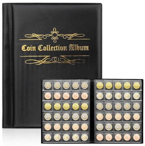 480 Stück Münzsammlung 2 Euro Münzen Sammelalbum, Münzalbum Münzen Aufbewahrung für Sammler, 27mm Coin Album Münzsammelalbum für Münzsammler