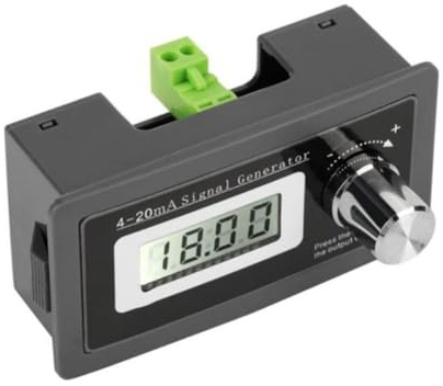 FUBESK Generatore di segnale ad anello di corrente 4-20mA, simulatore di segnale passivo a due fili per PLC e calibrazione dello strumento con display e manopola encoder