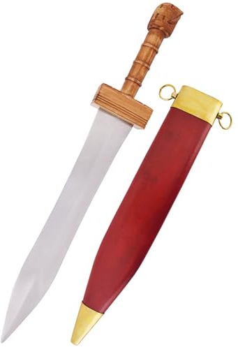 Battle-Merchant Parazonium | Griechisch-Römisches Kurzschwert mit Scheide | Echter Dolch der Antike für Erwachsene | Parazonium aus Karbonstahl