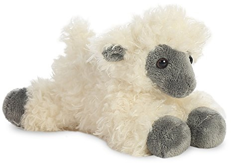 Aurora, 31376, Mini Flopsies Face Sheep, 8In, Soft Toy, White