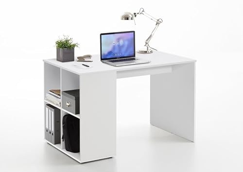 Wohnorama Gent Schreibtisch mit Regal Weiß by