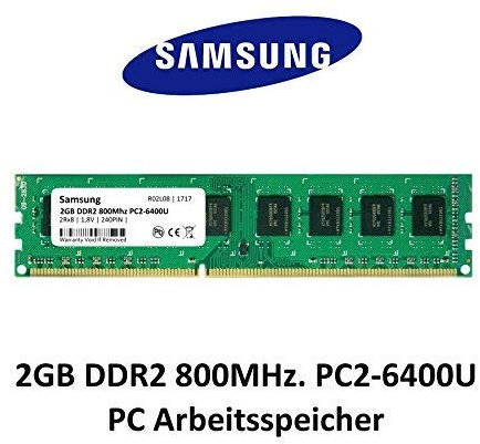 Samsung 2GB DDR2 800Mhz PC2-6400 240pin Desktop Arbeitsspeicher RAM Memory 3rd DIMM