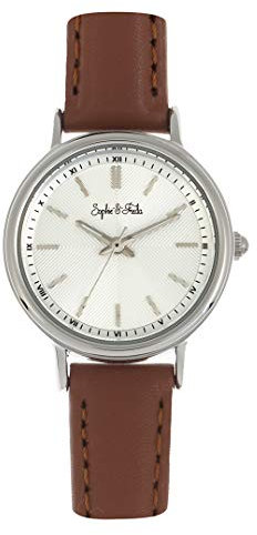 Sophie and Freda Berlin Women's Quartz Brown Genuine Leather Silver Watch SAFSF4802