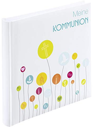 Hama Fotoalbum zur Kommunion, 25x25cm (Kommunionalbum, 50 weiße, leere Seiten, für max. 100 Fotos in 10x15, quadratisch) Gästebuch, Erinnerungsalbum bunt/weiß
