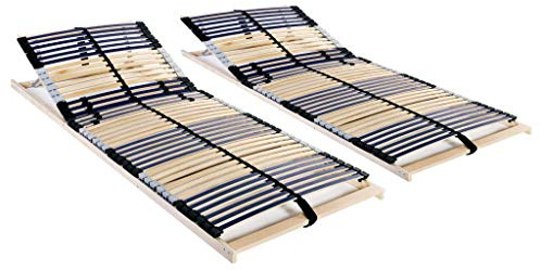 vidaXL Lattenroste 2 STK. mit 42 Latten 7 Zonen 90x200 cm