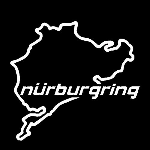 Porfeet Auto Aufkleber, Nürburgring Karte Lustige Auto LKW Fahrzeug Reflektierende Abziehbilder Aufkleber Dekoration Weiß