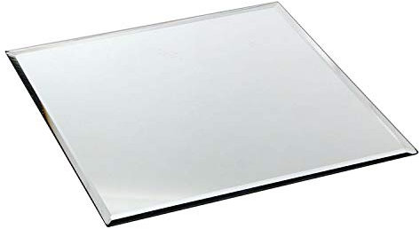 25cm Square Candle Mirror Plate - Pack of 1, 6 or 12 Mirrored Table Centrepieces (6)