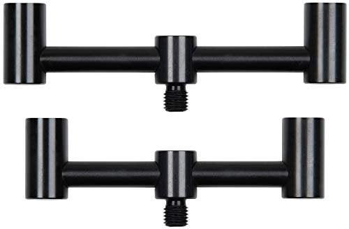 Fox Black Label Slim 2 Rod Buzz Bars - 2 Buzzerbars zum Karpfenangeln, Rutenhalter für Banksticks, Rutenhalterung, Rutenablage für Karpfenruten