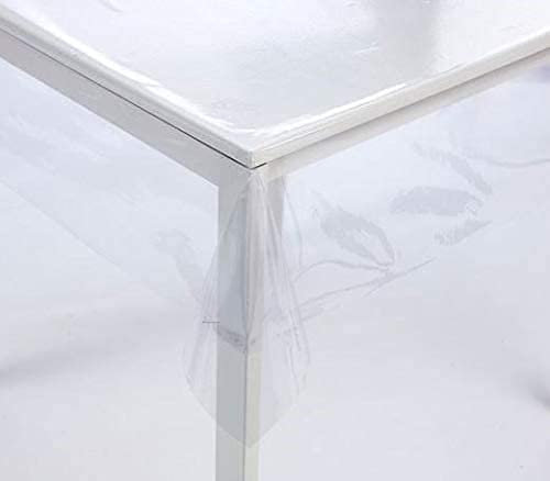 Tischfolie durchsichtig, Tischdecke transparent 140cm breit, Meterware 0.22mm stark, abwaschbar (140 x 100cm)