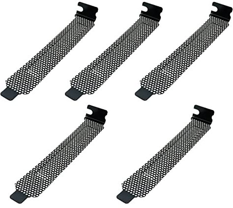 Woogim 5 PCS Black PC Computer Case Cooling Fan Dust Filter PCI Slot Cover Dust Filter Bracket Expansion Blank Plate