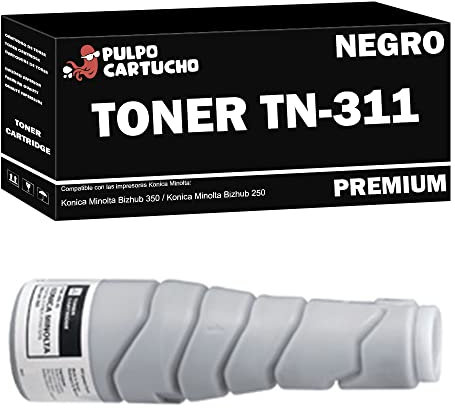 Pulpo Cartucho - Toner TN311 Negro Compatible con Konica Minolta TN-311 / Ref. 8938-404 - Valido para Impresoras Bizhub 350 / Bizhub 250