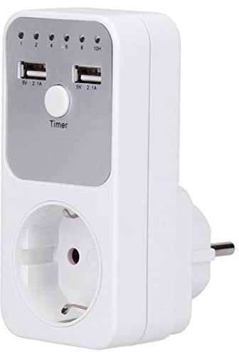 180~260 V 13 A USB, intelligenter digitaler Countdown-Timer, programmierbarer Ausgang, 180~260 V, für Ladegerät für Computertelefon, 24 Stunden, mechanisch, steckbar, Erdung C