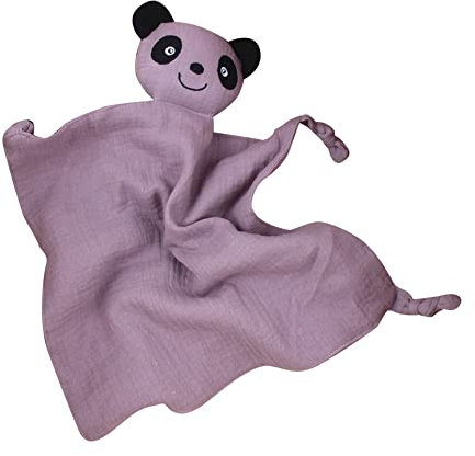 LICHENGTAI Baby Schnuffeltuch Panda Schmusetuch Kuscheltuch Musselin Babydecke Komfort für Neugeborene Babys und Kleinkinder ab 0+ Monaten, Süßes Babyspielzeug für Neugeborene