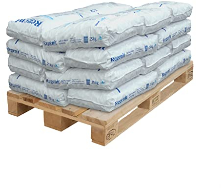 REGENIT® von AGUALEVE®: Salztabletten für Wasserenthärtungsanlagen 20x 25kg (halbe Palette) | Regeneriersalz Siedesalztabletten | Wasserenthärtung Enthärtungsanlage