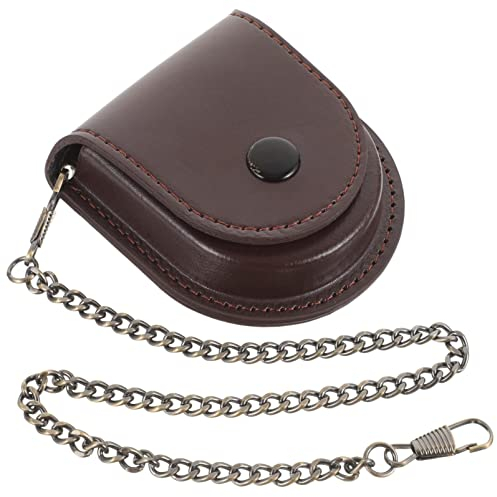 Ipetboom Lederetui Für Taschenuhren Uhren-reiseetui Vintage Taschenuhrhalter Taschenuhrgehäuse Behälter Für Taschenuhren Retro-uhrentasche Metall Ältere Männer Und Frauen Geschenktasche