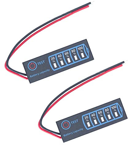 Lingshi 2 Stück Batteriestandsanzeige, 3S, Lithium-Akku, Eisen, Phosphat, Bleisäure, Kapazität der Batterie, Meter