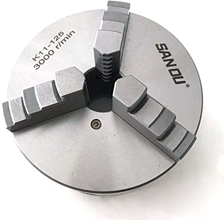Dreibackenfutter 80mm/100mm/125 mm Professionelles Präzisions-Drehfutter Metalldrehmaschine CNC-Bohrwerkzeug Zubehör für Spannen von hängenden Wellen, Scheiben, gleichseitigen Dreiecken usw.