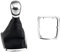 EVURU Pomos de palanca de cambios, For Ford Focus 2 Mondeo MK2 2004 2005 2007 2008 2009 2010 2011 estilo de coche perilla de cambio de marchas palanca Gaitor caja (Size : 5 Speed-Silvery-A)