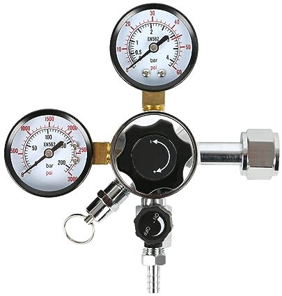 Réducteur de pression, réducteur de pression principal CO2 double manomètre W21.8 Régulateur de pression CO2 pour distributeurs, brassage de bière, tireuse à bière
