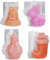 CLIUNT 4 Stück 3D Weihnachten Schneemann Silikonform,3D Weihnachten Kerzenform,Schneemann Kerzenform,Elch Kerzenform Für DIY Weihnachten Ornament Aroma Gips Seife Candy Kerze