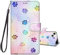 JRIANY Case for iPhone 15 6.1-Inch, PU Leather Wallet Case with Card Holder Cute Pattern Animal Design Magnetic Shockproof Cover Flip Case Compatible with Apple iPhone 15 - Pawprint