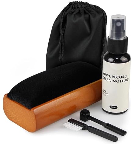 Kit de brosse à disques Premium - Antistatique - Nettoyeur à plaques - Brosse LP - Brosse en vinyle - Nettoyant vinyle - Kit de nettoyage LP - Kit de nettoyage LP - Nettoyant LP - Cadeau - Femme