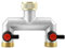 QWORK® 2 Wege Verteiler Wasser Schlauchverteiler aus Messing, 3/4 Zoll Wasserhahn Wasserverteiler Garten Wasserhahn Verteiler, Wasserhahn Adapter für Haus, Garten und Küche