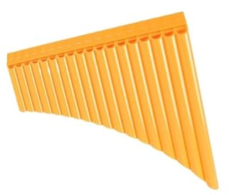 Professionelle Panflöte Lernen Sie, Die 18-Rohr-Panflöte Mit Mundstück Zu Spielen (Color : Orange)