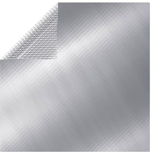 Sufrk Poolabdeckung Silber 450 x 220 cm PE,Solarfolie Poolabdeckung, individuell zuschneidbar