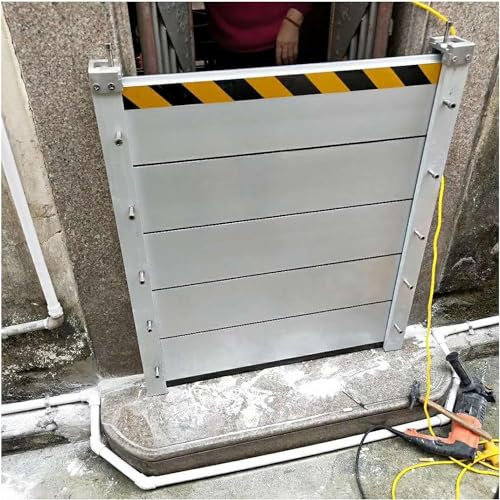 Garage Door Flood Protection Barrier Door 39inch Residential Flood Barrier Kit, Unit Module Design Baffle for Outside Home Garage Patio Front Door, Aluminum Threshold Seal(L-175cm/68.8in/5.7f