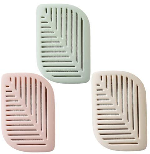 Amosfun 3 Piezas Caja de desodorante para refrigerador Leaf bolsas purificadoras de aire Eliminador de olores de nevera y congelador fridge deodorizer quita humedad caso de carbón
