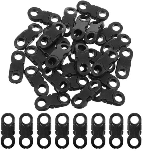 COMNICO 25 Stück Mini Schnellverschluss-Schnallen 6 mm Seitliche Entriegelung Kunststoffschnalle für Paracord-Armbandverschluss Geflochtene Halskette Kameras Gurtringe Ersatzzubehör