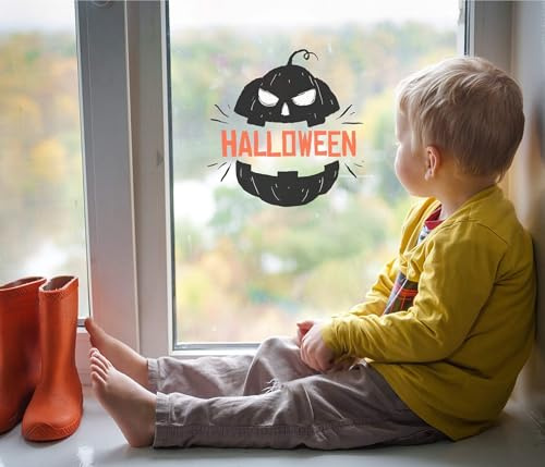 QuoteMyWall Halloween Text Pumpkin Mouth Window Sticker