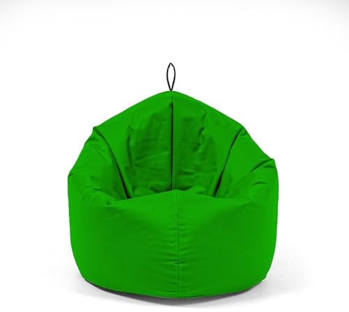 Nadimaideal Sitzsack 2 in1 Funktionen für Kinder, Teenager & Erwachsene | Indoor & Outdoor | Gaming Sitzsack -Komfortabler Beanbag | Füllung EPS Perlen (Grün, XL -Durchmesser: 135 cm)