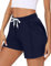 Crewhpo Pantalon Corto Deporte Mujer Verano Casual Pantalones Cortos Pantalón de Chándal con Bolsillos para Ciclismo Entrenamiento Jogging Correr Yoga