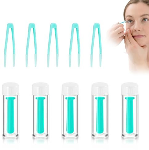Yuqilin Ventouse Lentille,10 Pièces Ventouse Lentille Outil de Contact Souple Applicateur Kit pour Liquide Produit de Contact,Simplifiez Votre Routine de Soin des Yeux pour Voyage et Usage Domestique