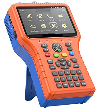 Cercatore satellitare V8 Finder Pro Satellite Signal Finder DVB-S2X/S2/S/T2/T/C/ATSC-C H.265 Calcola automaticamente l'angolo di AZ, EL Support ACM APP per regolare l'antenna parabolica
