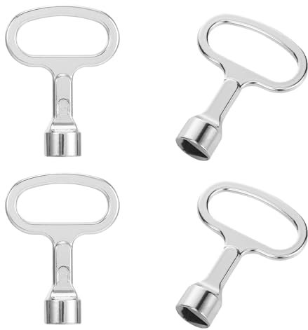 Lot de 4 clés triangulaires pour poubelles, clés triangulaires, clés 3 pans, clés de borne de commande, clés de pompiers, clés d'ascenseur, clés universelles