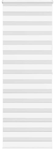 vidaXL Doppelrollo Weiß 80x200 cm Stoffbreite 75,9 cm Polyester
