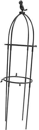 OFFSCH Black Metal Garden Pergola 4ft Planters Trellis Climbing Plant Mesh Flower Climbing Frame