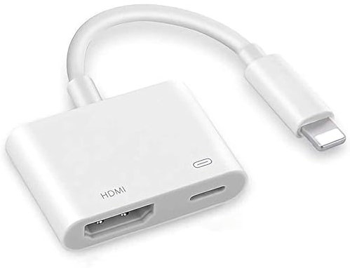 YAUOELECTRIC HDMI Adapter for iPhone to TV,1080P Digital AV Adapter,Sync Screen HDMI Connector for iPhone & iPad-White(Compatible with iOS, No Application Need)