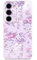 ONEFLOW Flower Cover für Samsung Galaxy S23 Hülle in Floral Optik, Blumen Designer Case Handy Schutzhülle mit Kameraschutz, Hardcase dünne Handyhülle Blumenmuster, Flieder