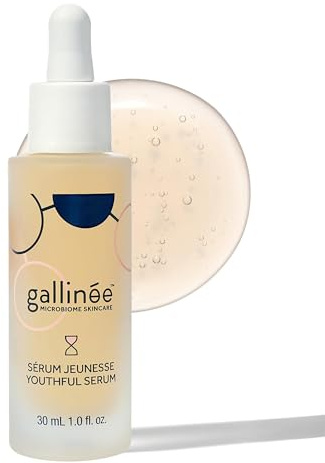 Gallinée - Youthful Face Serum - Probiotic Serum for Anti-Ageing & Hydration - with Lactic Acid & Marine Based Prebiotic - Dermatologically Tested & Made in France - for All Skin Types - 30 ml