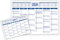 Tafelkalender 2026 (3 Stück in blau)
