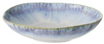 Costa Nova Pastaschale Brisa: Steinzeug-Schüssel mit reaktiver Glasur, Handveredelt, Spülmaschinen-, Mikrowellen-, Ofen- & Gefrierfest, Stapelbar, Blau/Weiß, Ø 23,3 cm